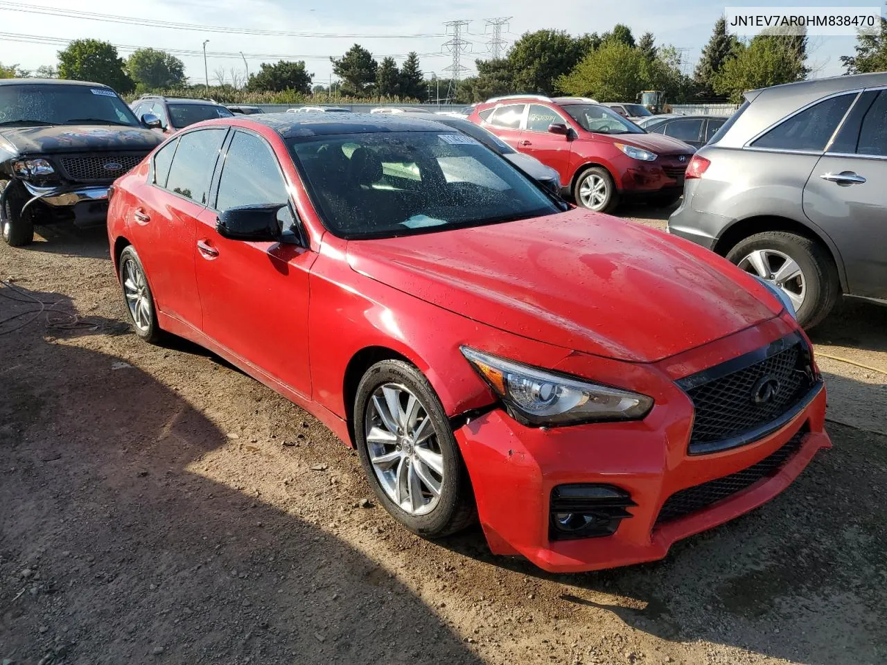 2017 Infiniti Q50 Premium VIN: JN1EV7AR0HM838470 Lot: 71427784