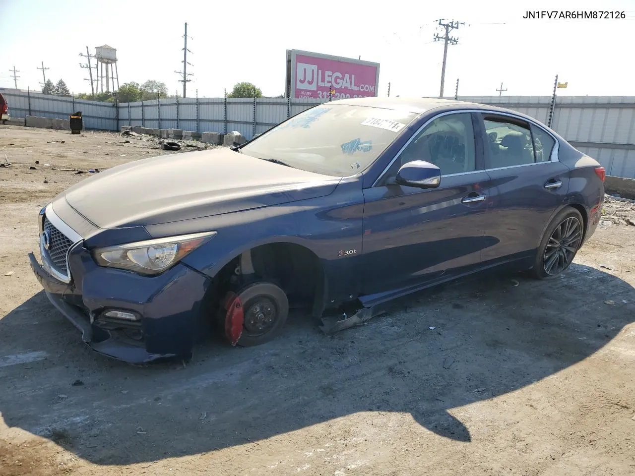 2017 Infiniti Q50 Red Sport 400 VIN: JN1FV7AR6HM872126 Lot: 71847414