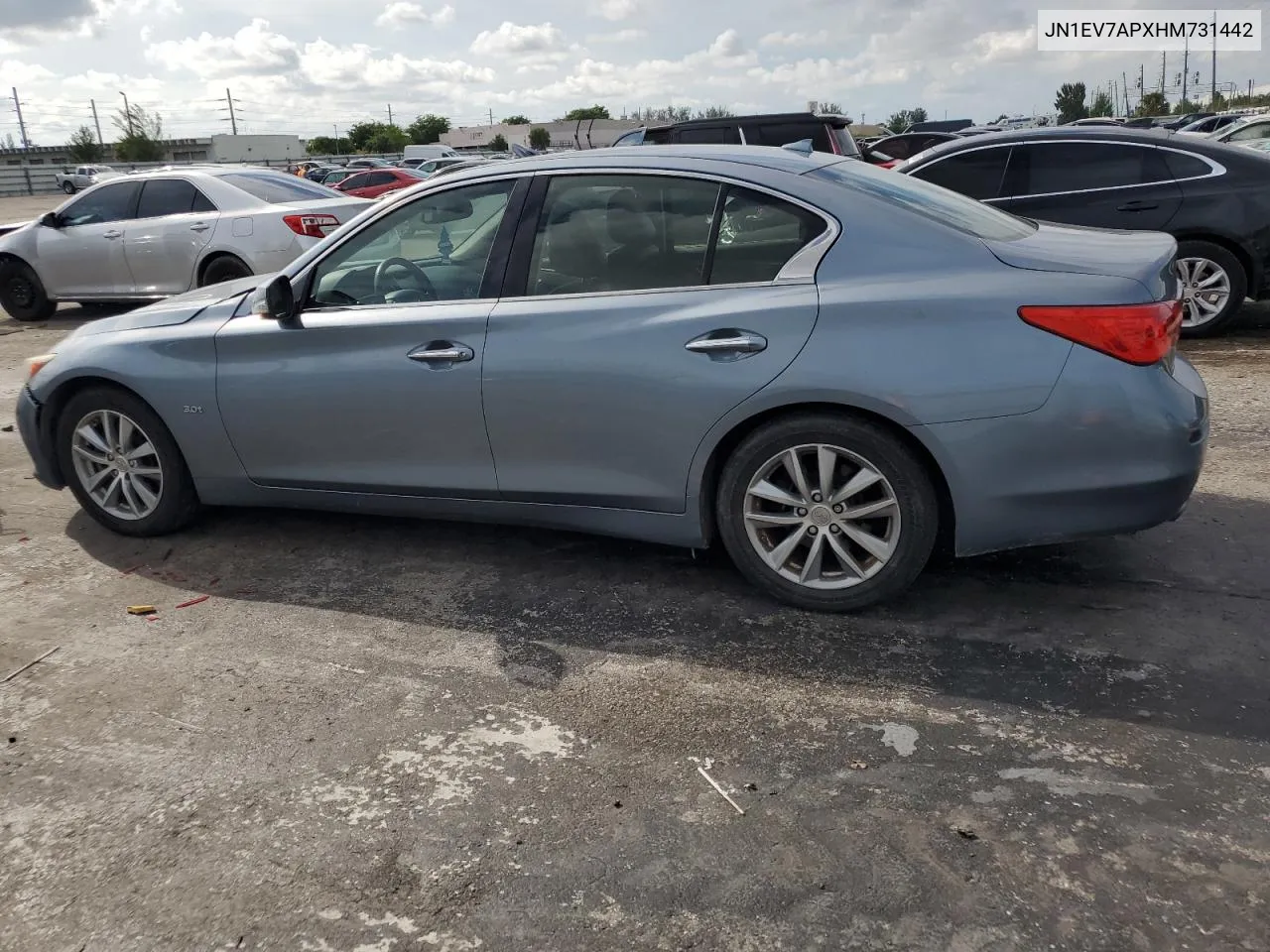 2017 Infiniti Q50 Premium VIN: JN1EV7APXHM731442 Lot: 71982664