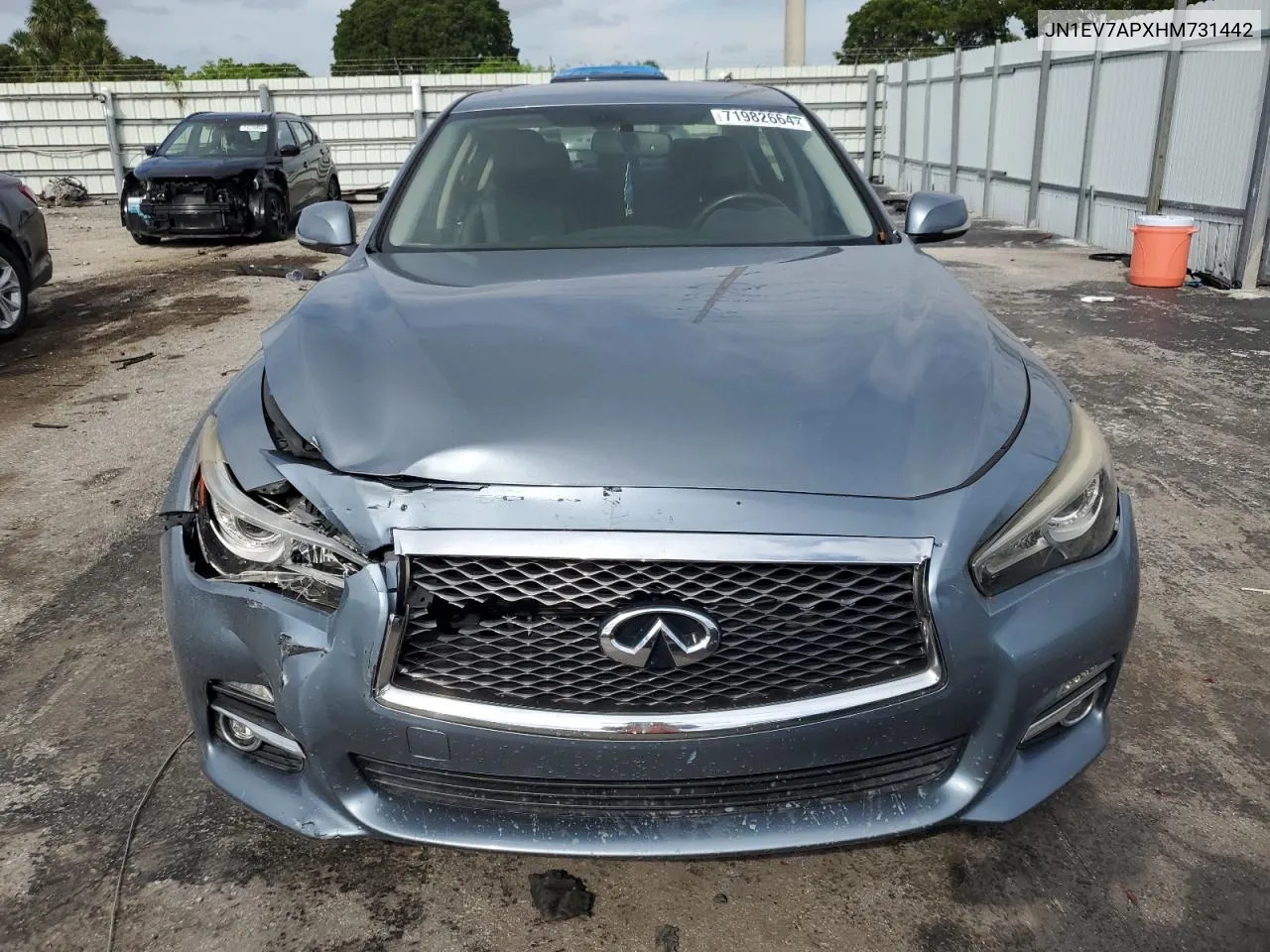 JN1EV7APXHM731442 2017 Infiniti Q50 Premium