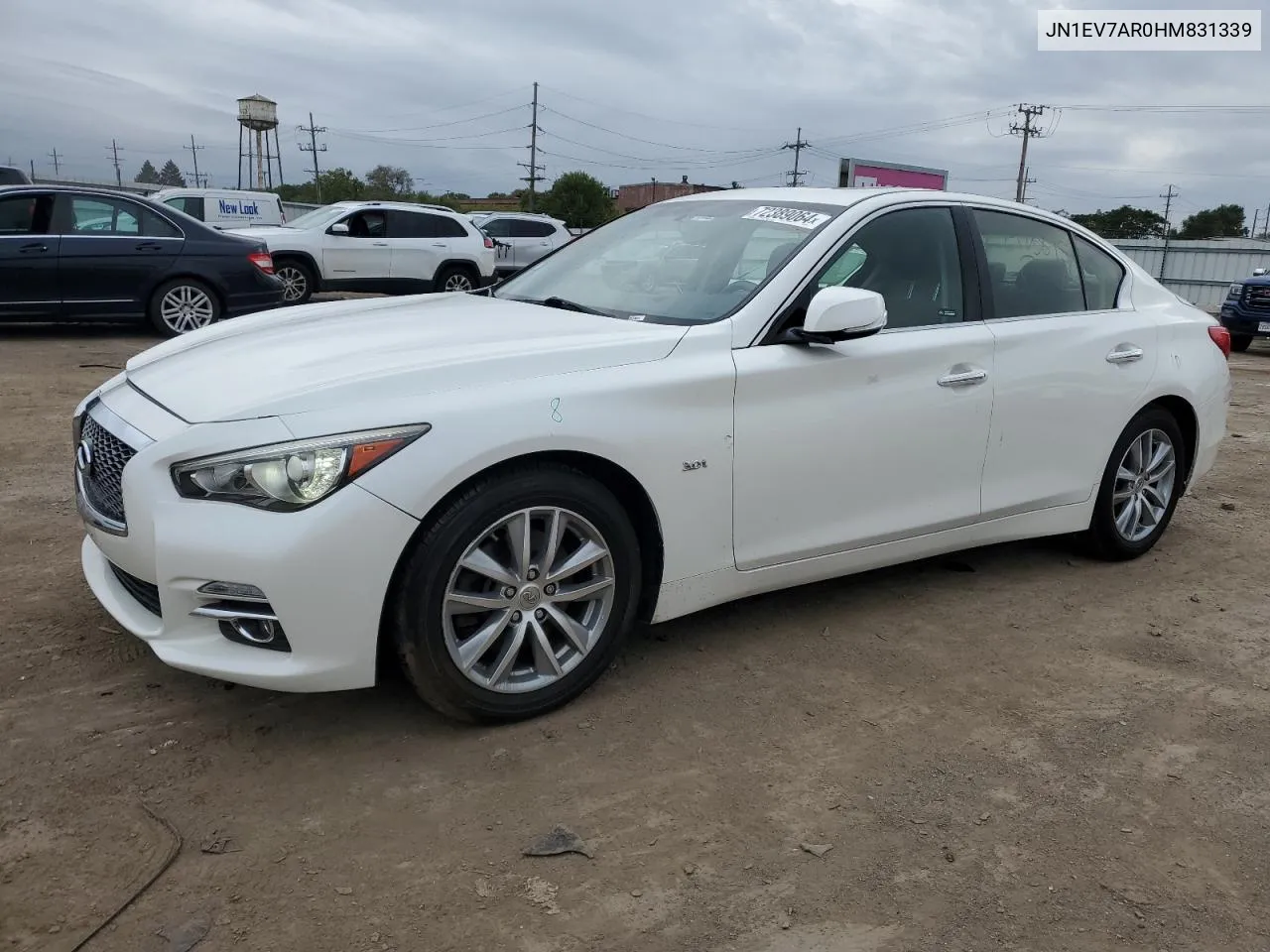 2017 Infiniti Q50 Premium VIN: JN1EV7AR0HM831339 Lot: 72389064