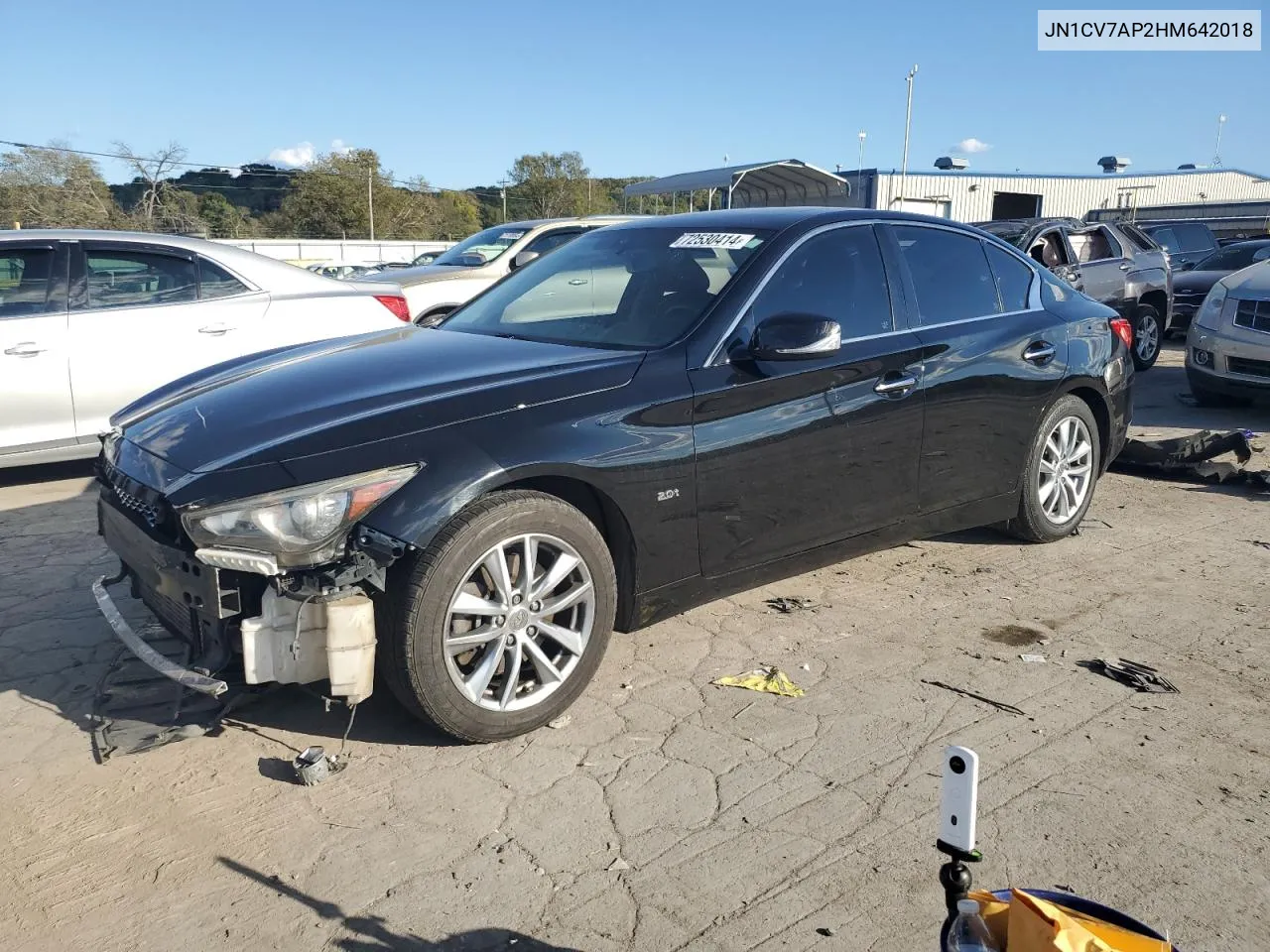 2017 Infiniti Q50 Base VIN: JN1CV7AP2HM642018 Lot: 72530414