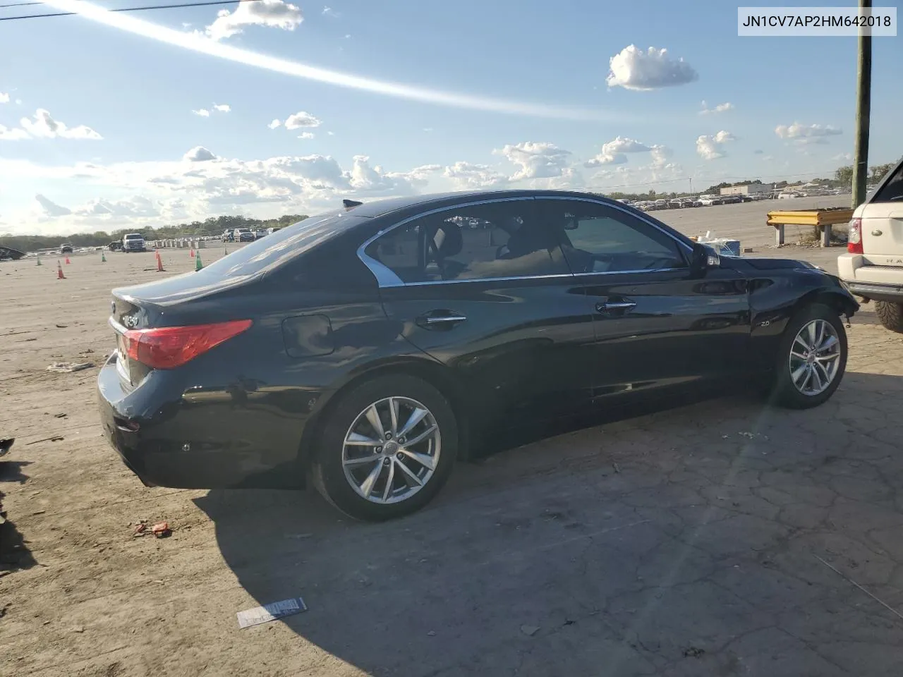 2017 Infiniti Q50 Base VIN: JN1CV7AP2HM642018 Lot: 72530414