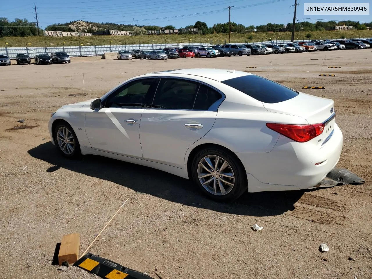 2017 Infiniti Q50 Premium VIN: JN1EV7AR5HM830946 Lot: 72761744