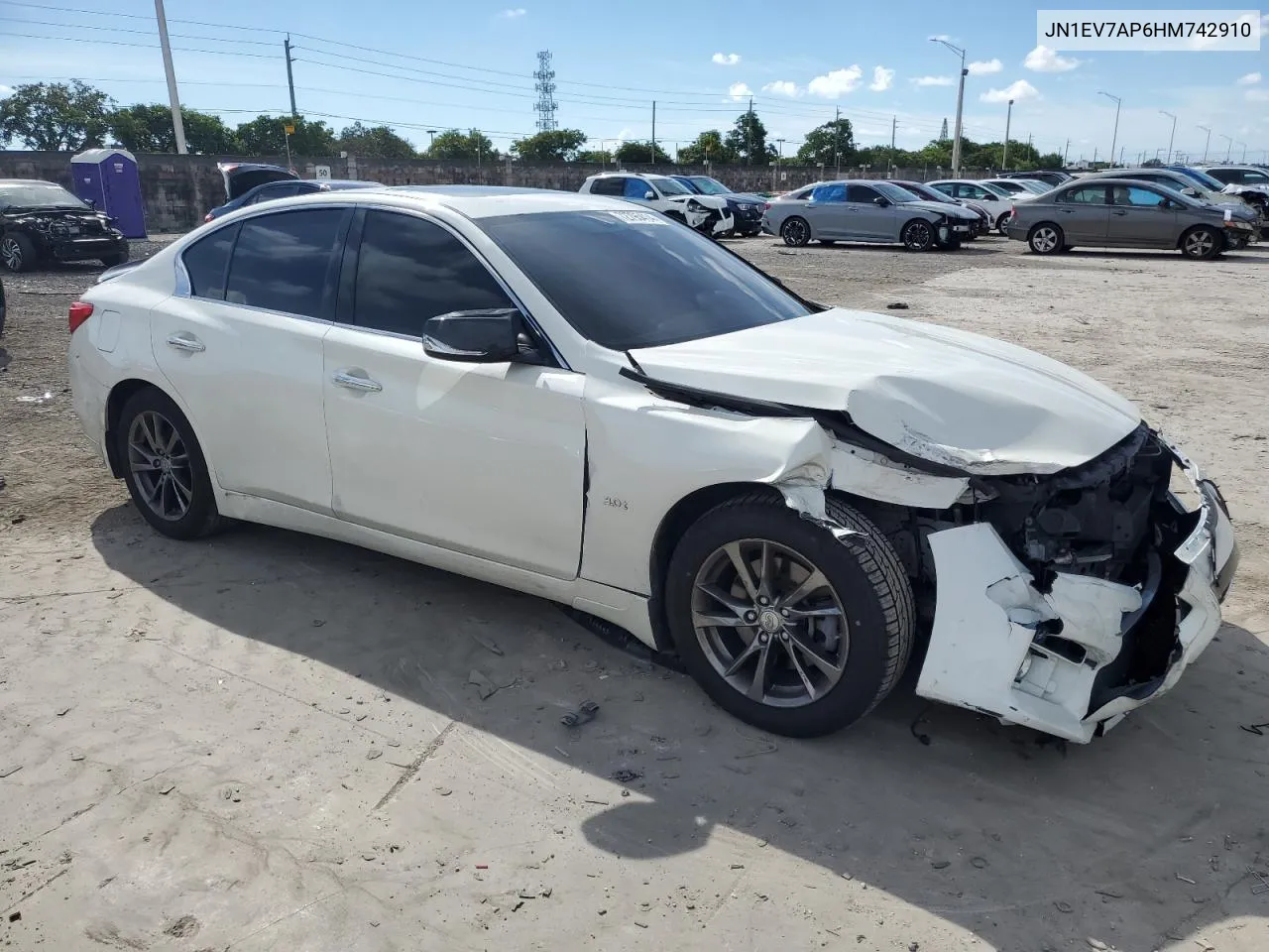 2017 Infiniti Q50 Premium VIN: JN1EV7AP6HM742910 Lot: 72795414