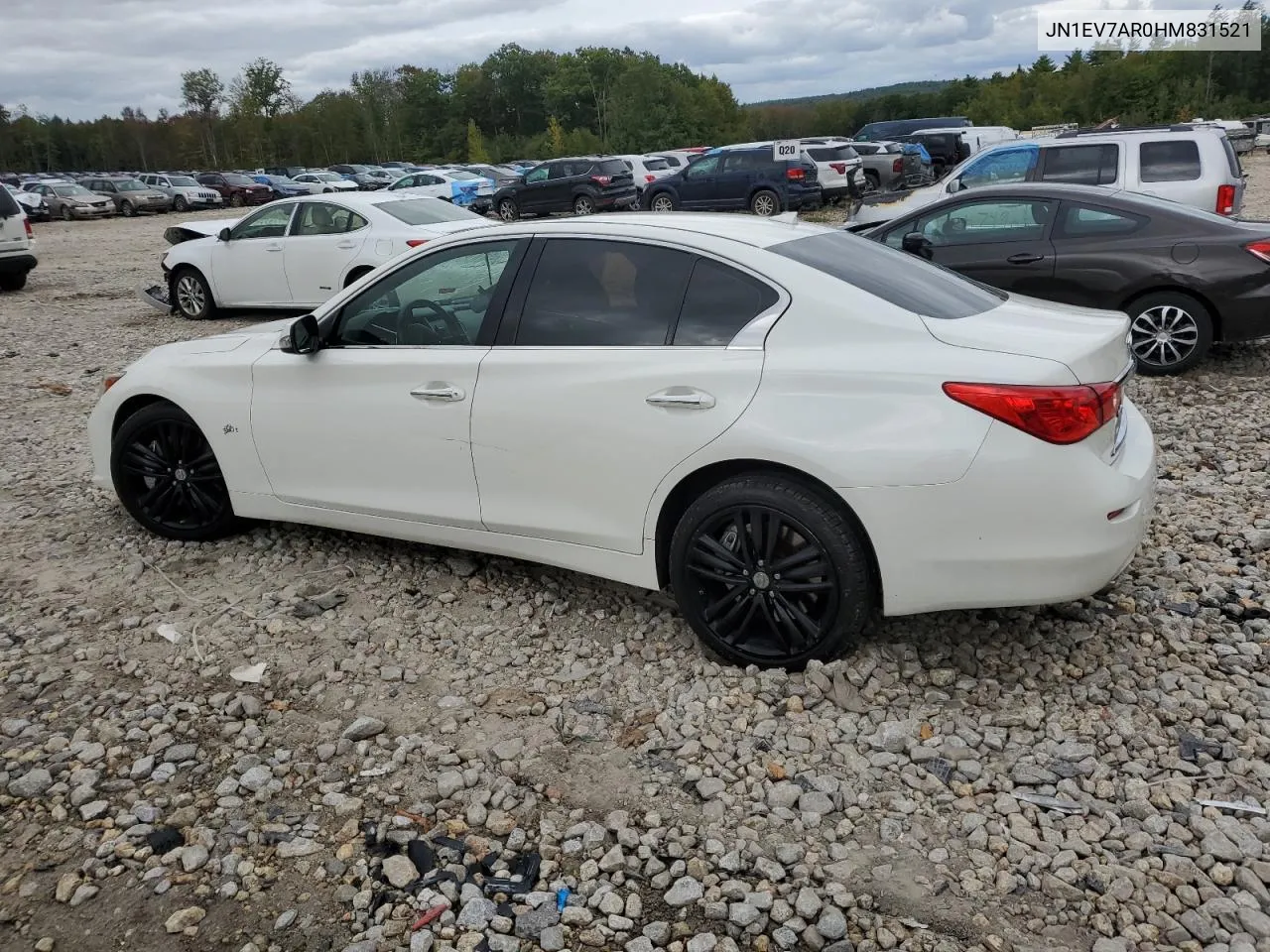 JN1EV7AR0HM831521 2017 Infiniti Q50 Premium