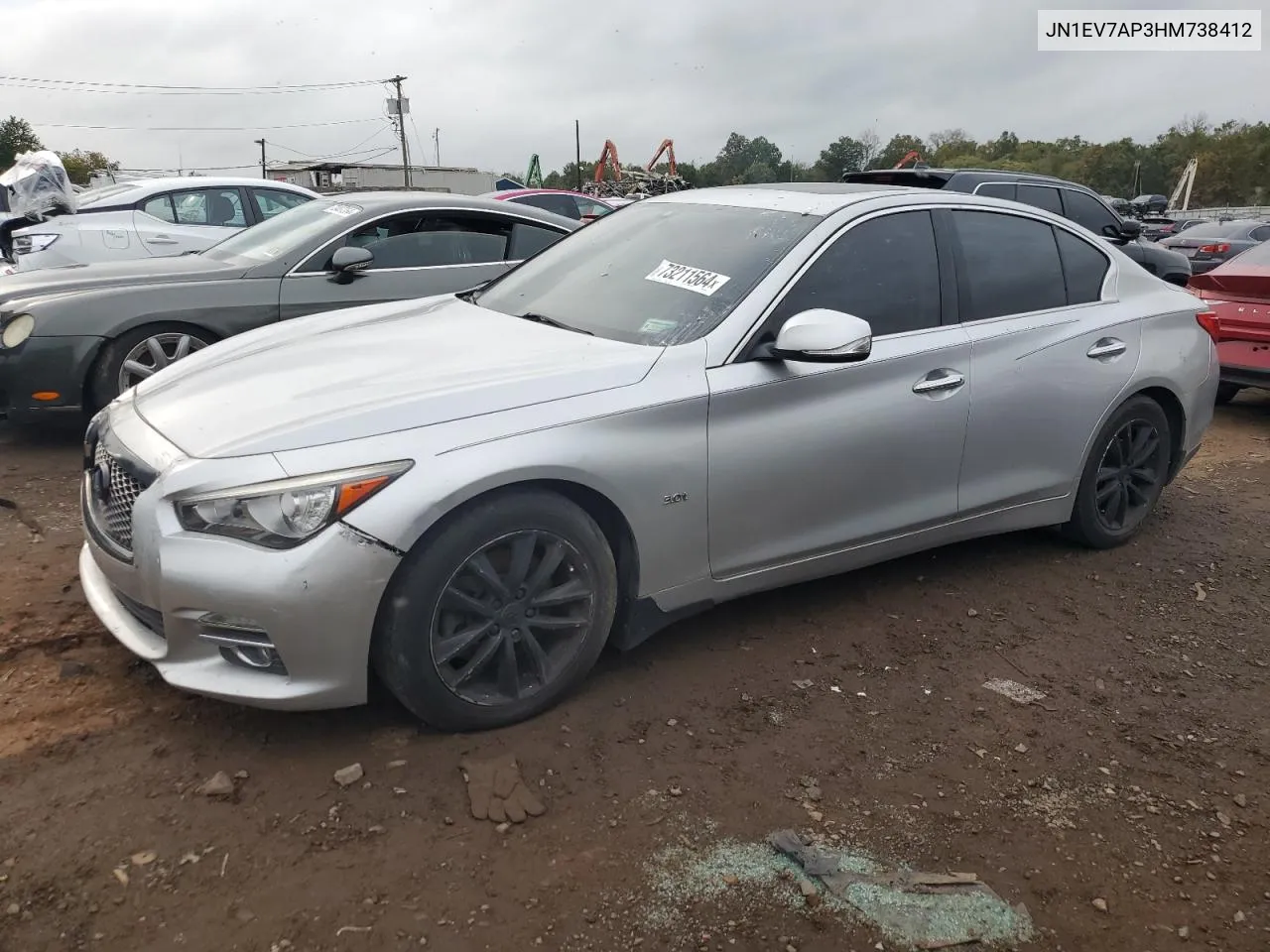 2017 Infiniti Q50 Premium VIN: JN1EV7AP3HM738412 Lot: 73211564