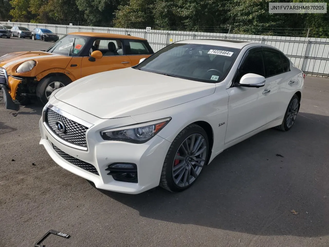 2017 Infiniti Q50 Red Sport 400 VIN: JN1FV7AR3HM870205 Lot: 74228464