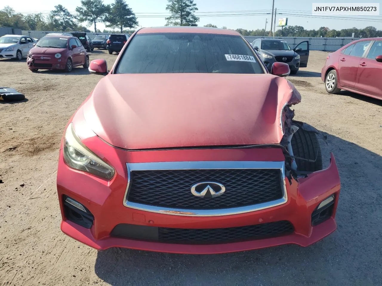 2017 Infiniti Q50 Red Sport 400 VIN: JN1FV7APXHM850273 Lot: 74681884