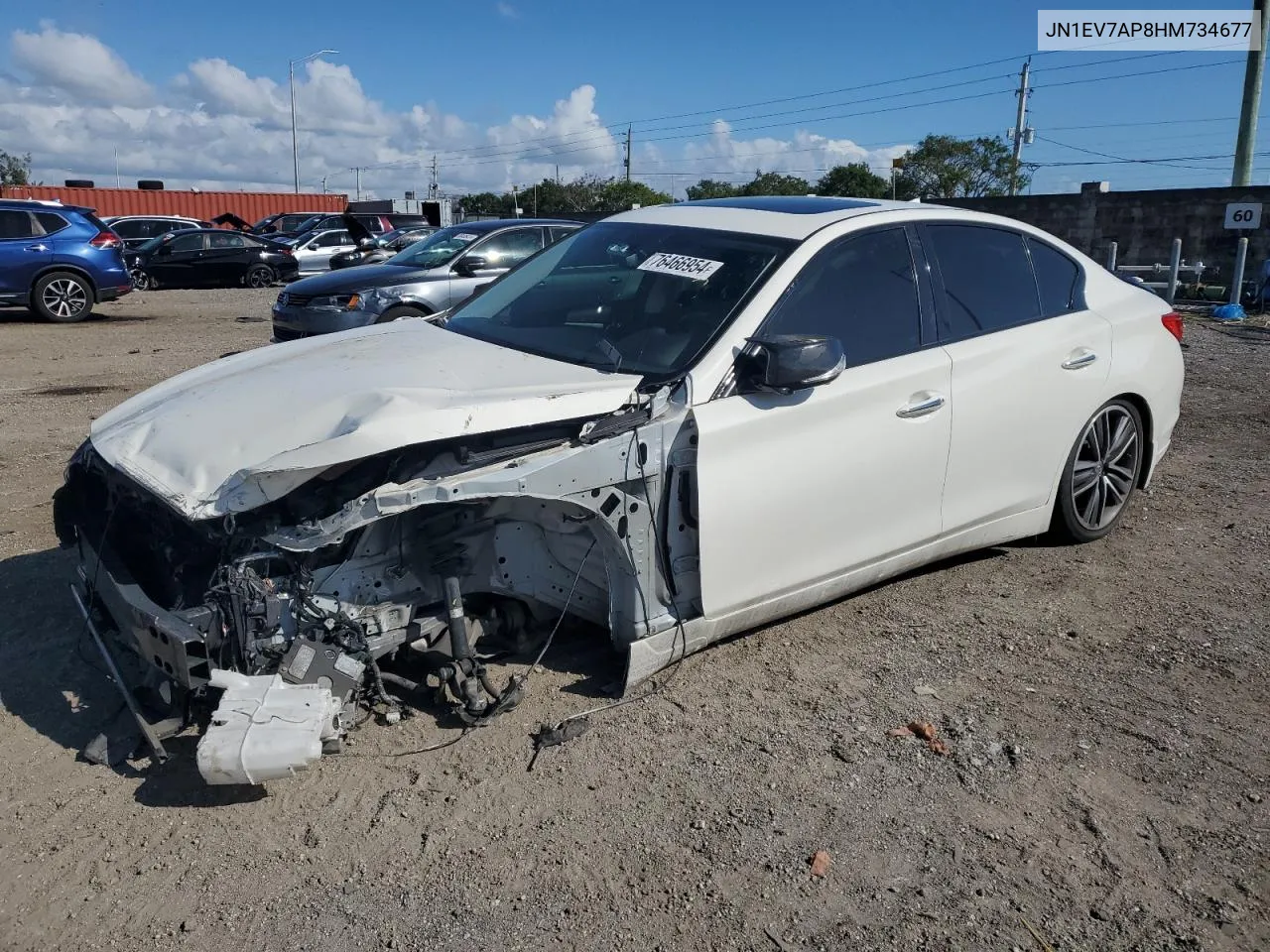 2017 Infiniti Q50 Premium VIN: JN1EV7AP8HM734677 Lot: 76466954