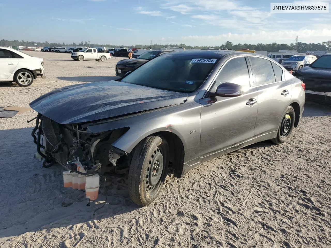 2017 Infiniti Q50 Premium VIN: JN1EV7AR9HM837575 Lot: 76839104