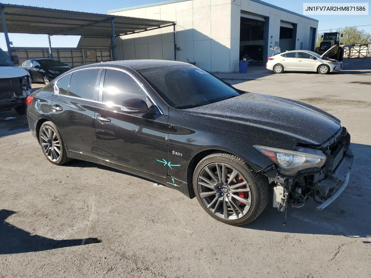 2017 Infiniti Q50 Red Sport 400 VIN: JN1FV7AR2HM871586 Lot: 77096734