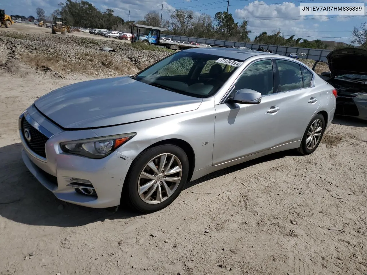 2017 Infiniti Q50 Premium VIN: JN1EV7AR7HM835839 Lot: 77254894