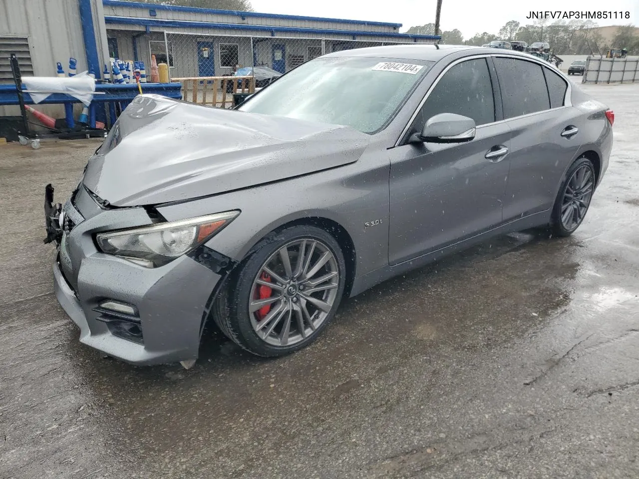 2017 Infiniti Q50 Red Sport 400 VIN: JN1FV7AP3HM851118 Lot: 78042104