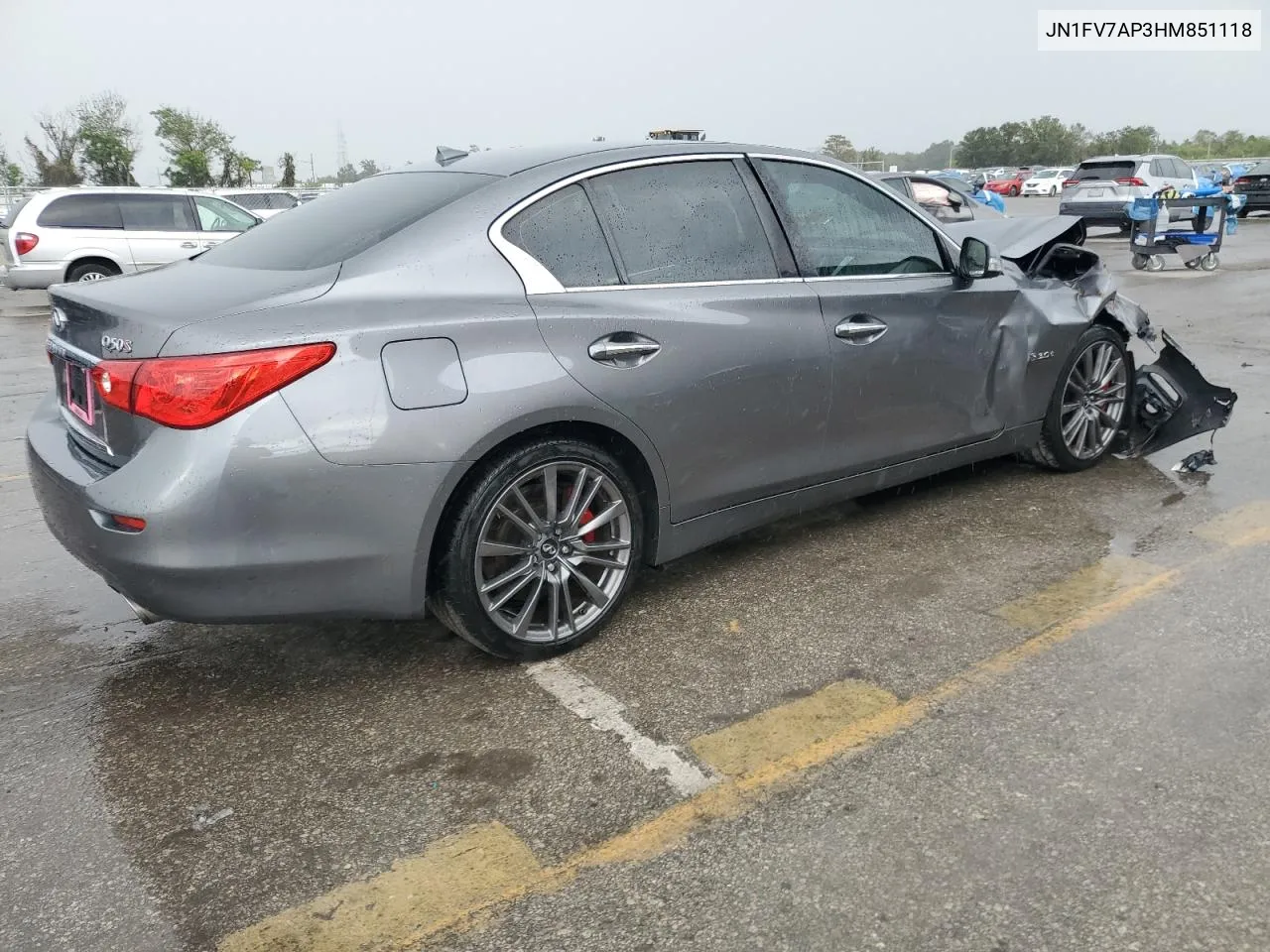 2017 Infiniti Q50 Red Sport 400 VIN: JN1FV7AP3HM851118 Lot: 78042104