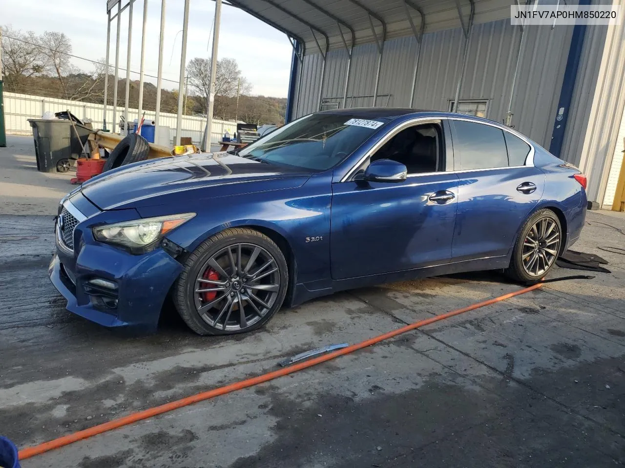 2017 Infiniti Q50 Red Sport 400 VIN: JN1FV7AP0HM850220 Lot: 78127874