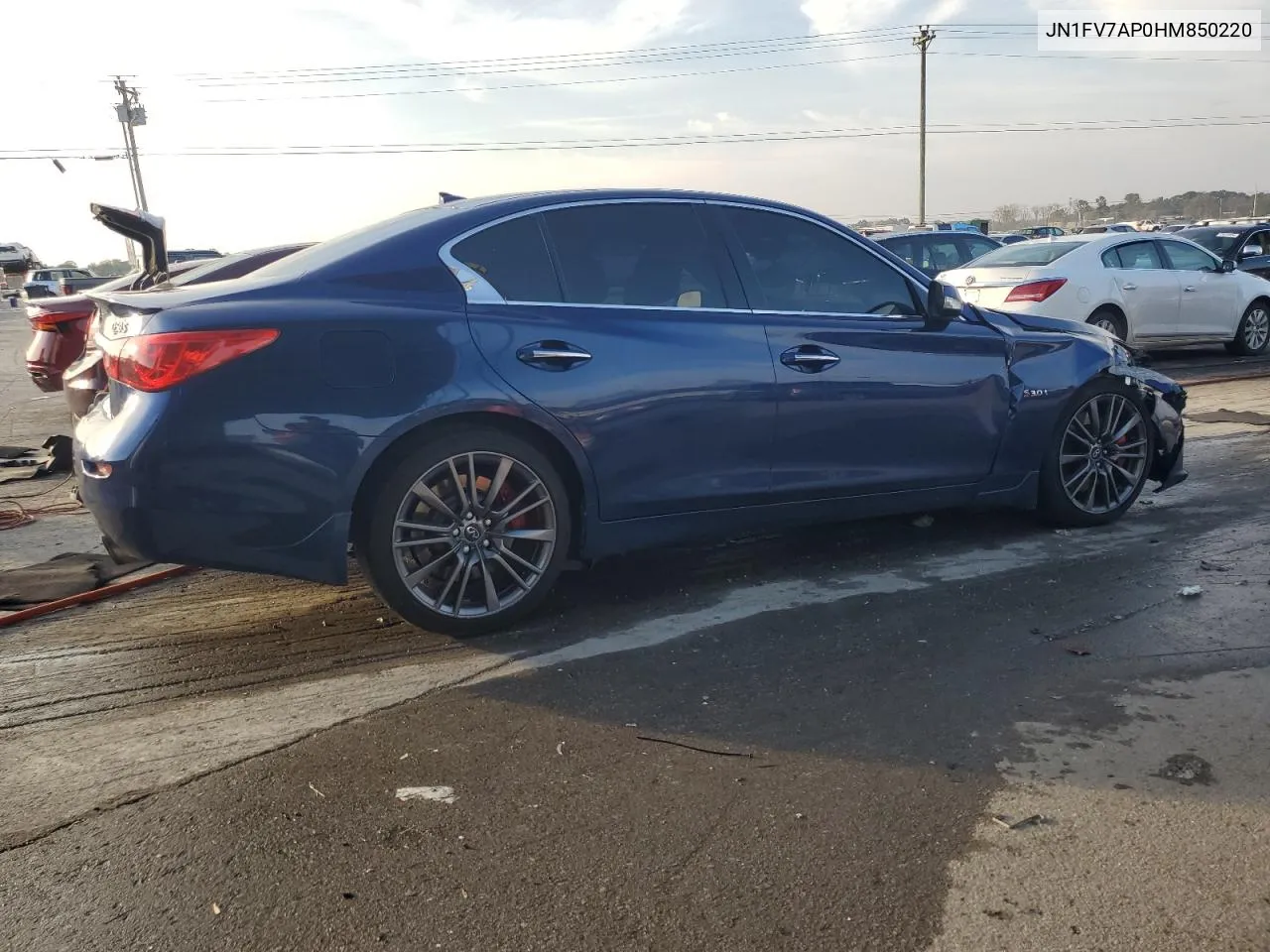 2017 Infiniti Q50 Red Sport 400 VIN: JN1FV7AP0HM850220 Lot: 78127874