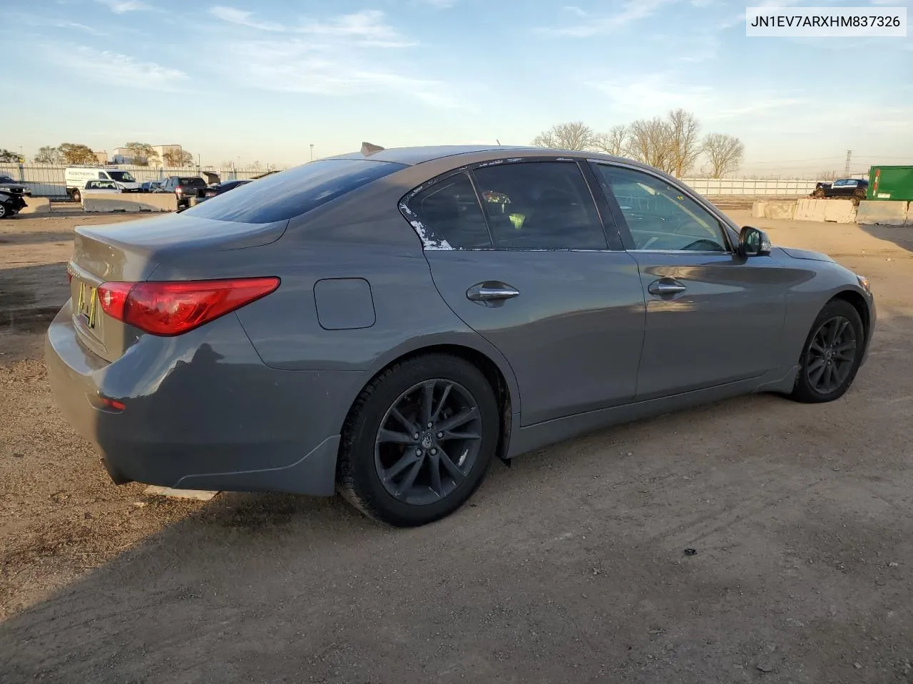 2017 Infiniti Q50 Premium VIN: JN1EV7ARXHM837326 Lot: 80077544