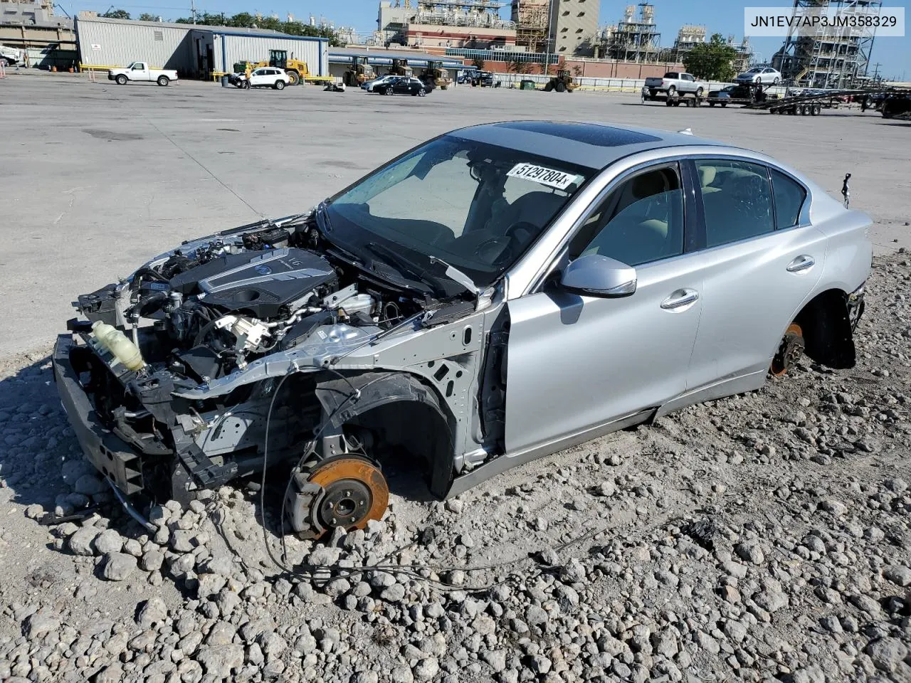 2018 Infiniti Q50 Luxe VIN: JN1EV7AP3JM358329 Lot: 51297804