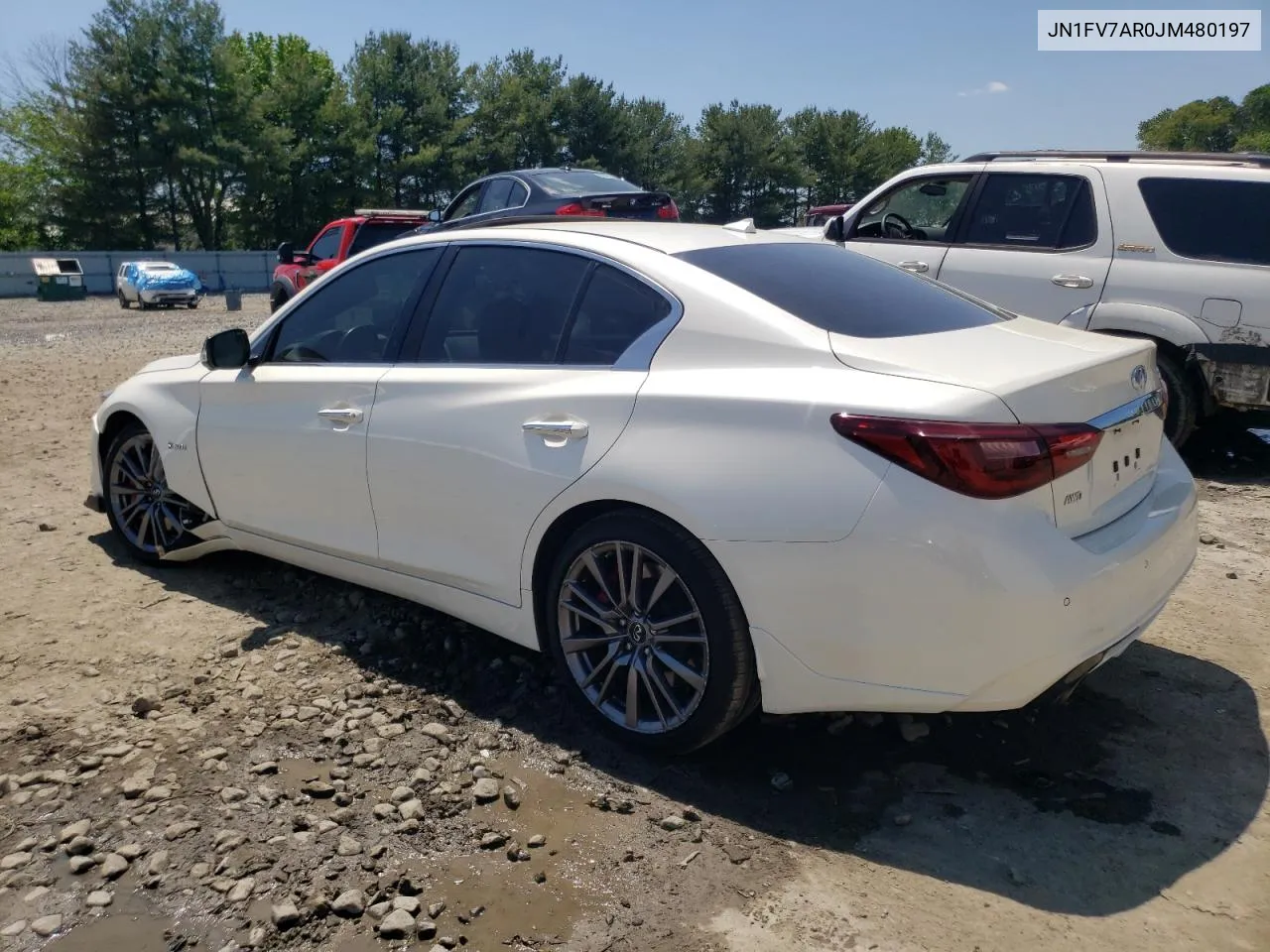 2018 Infiniti Q50 Red Sport 400 VIN: JN1FV7AR0JM480197 Lot: 56091334