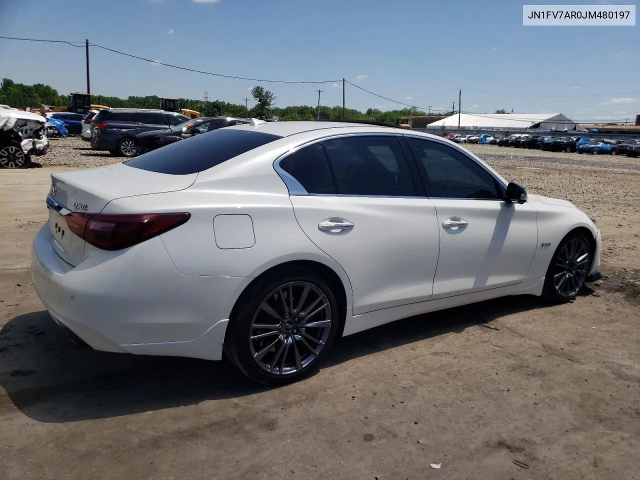 2018 Infiniti Q50 Red Sport 400 VIN: JN1FV7AR0JM480197 Lot: 56091334