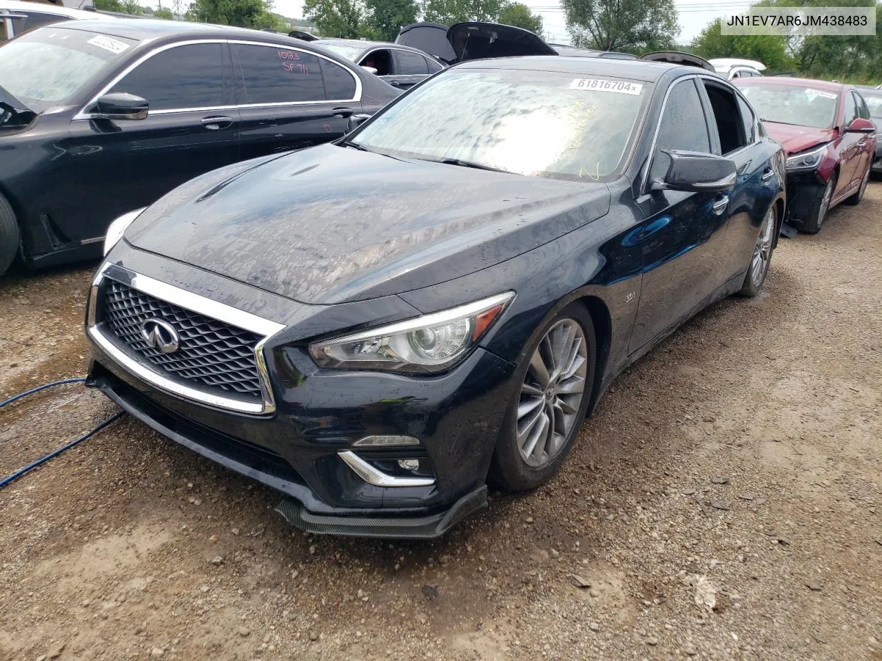 2018 Infiniti Q50 Luxe VIN: JN1EV7AR6JM438483 Lot: 61816704