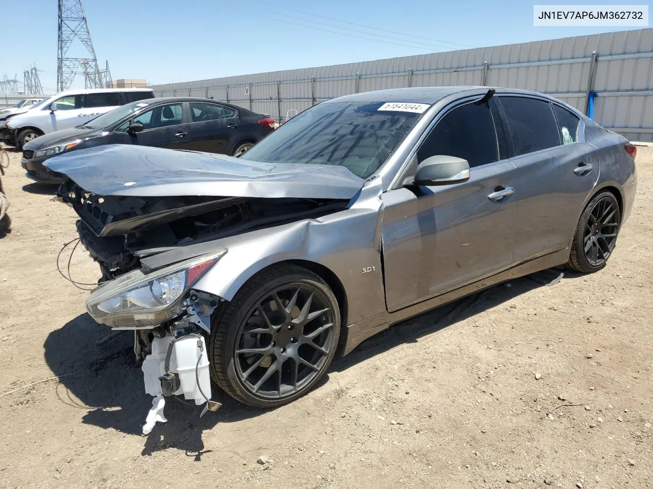 2018 Infiniti Q50 Luxe VIN: JN1EV7AP6JM362732 Lot: 61841044