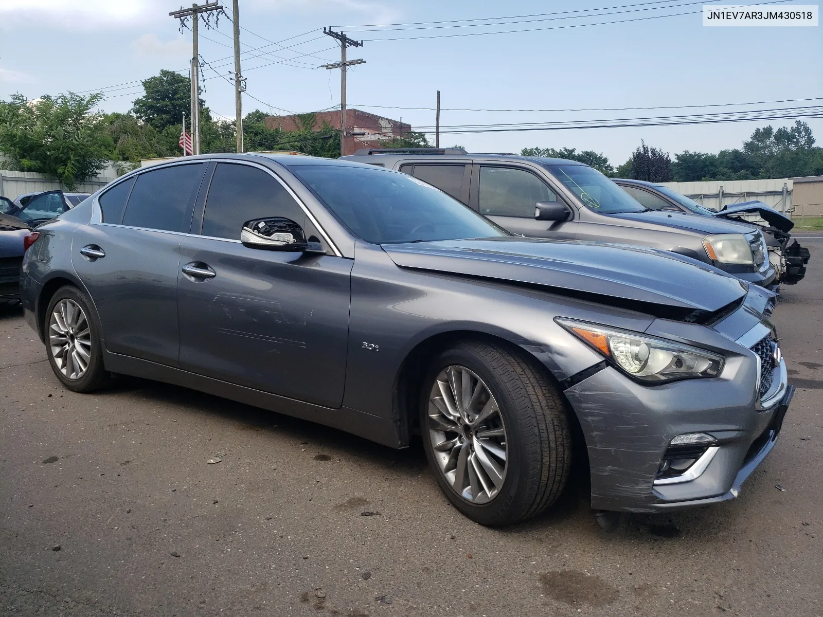 2018 Infiniti Q50 Luxe VIN: JN1EV7AR3JM430518 Lot: 62479274