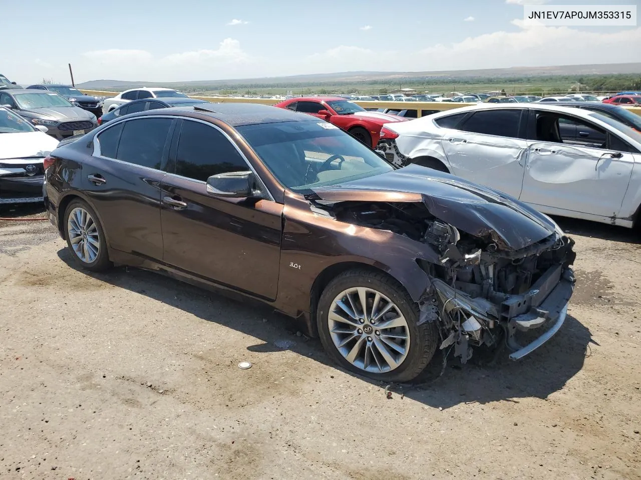 2018 Infiniti Q50 Luxe VIN: JN1EV7AP0JM353315 Lot: 64007274