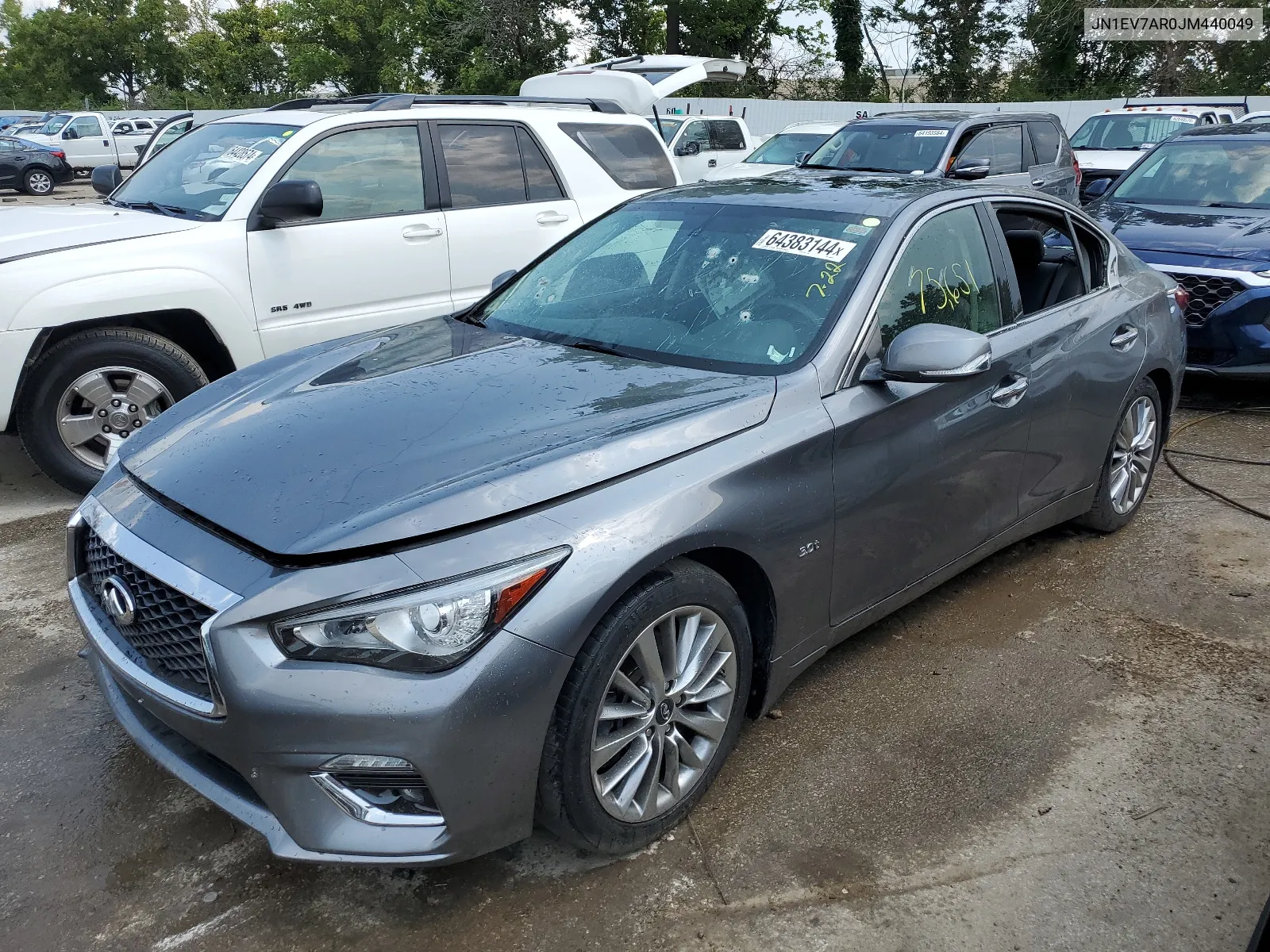 2018 Infiniti Q50 Luxe VIN: JN1EV7AR0JM440049 Lot: 64383144