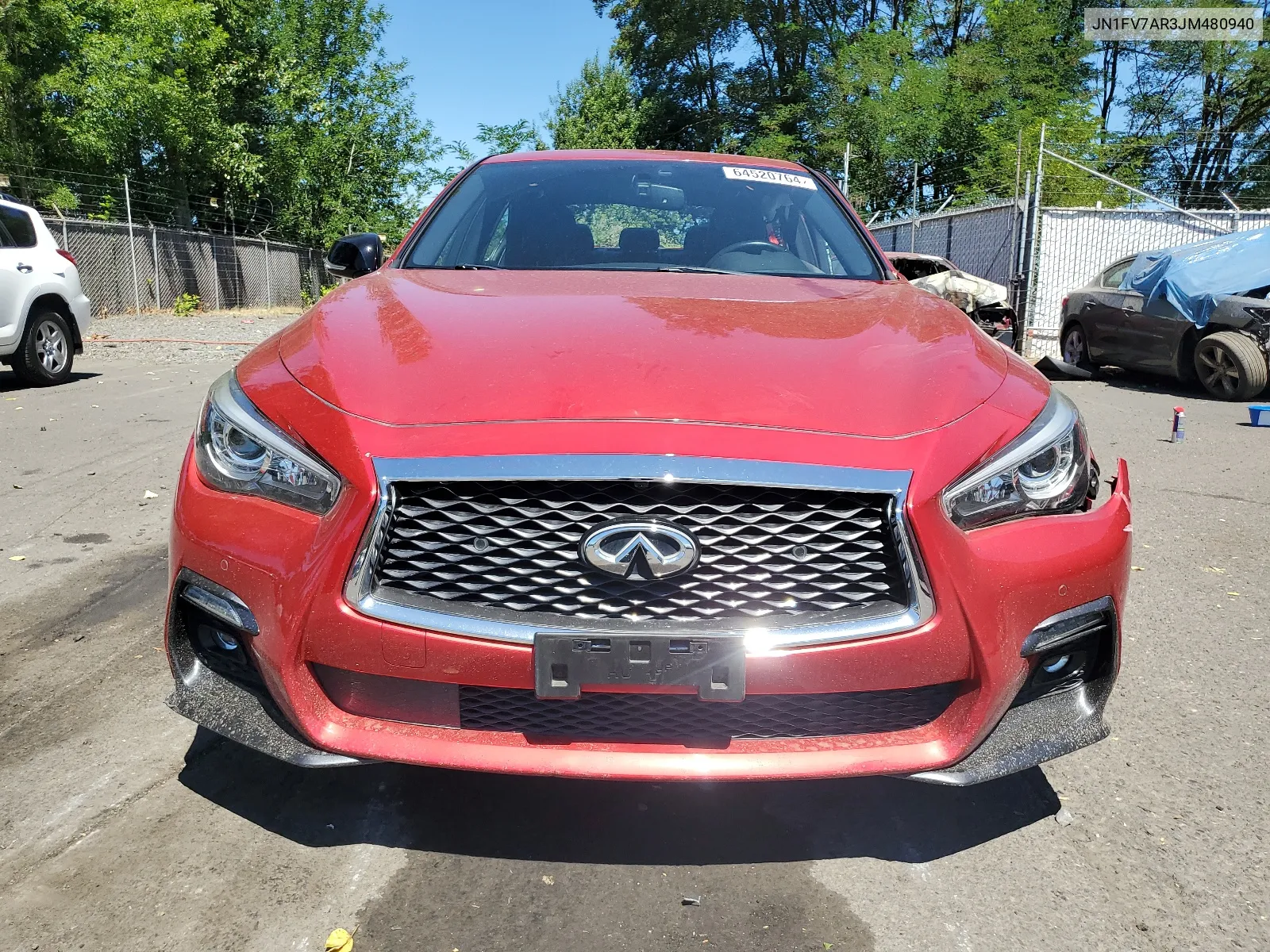 2018 Infiniti Q50 Red Sport 400 VIN: JN1FV7AR3JM480940 Lot: 64520764