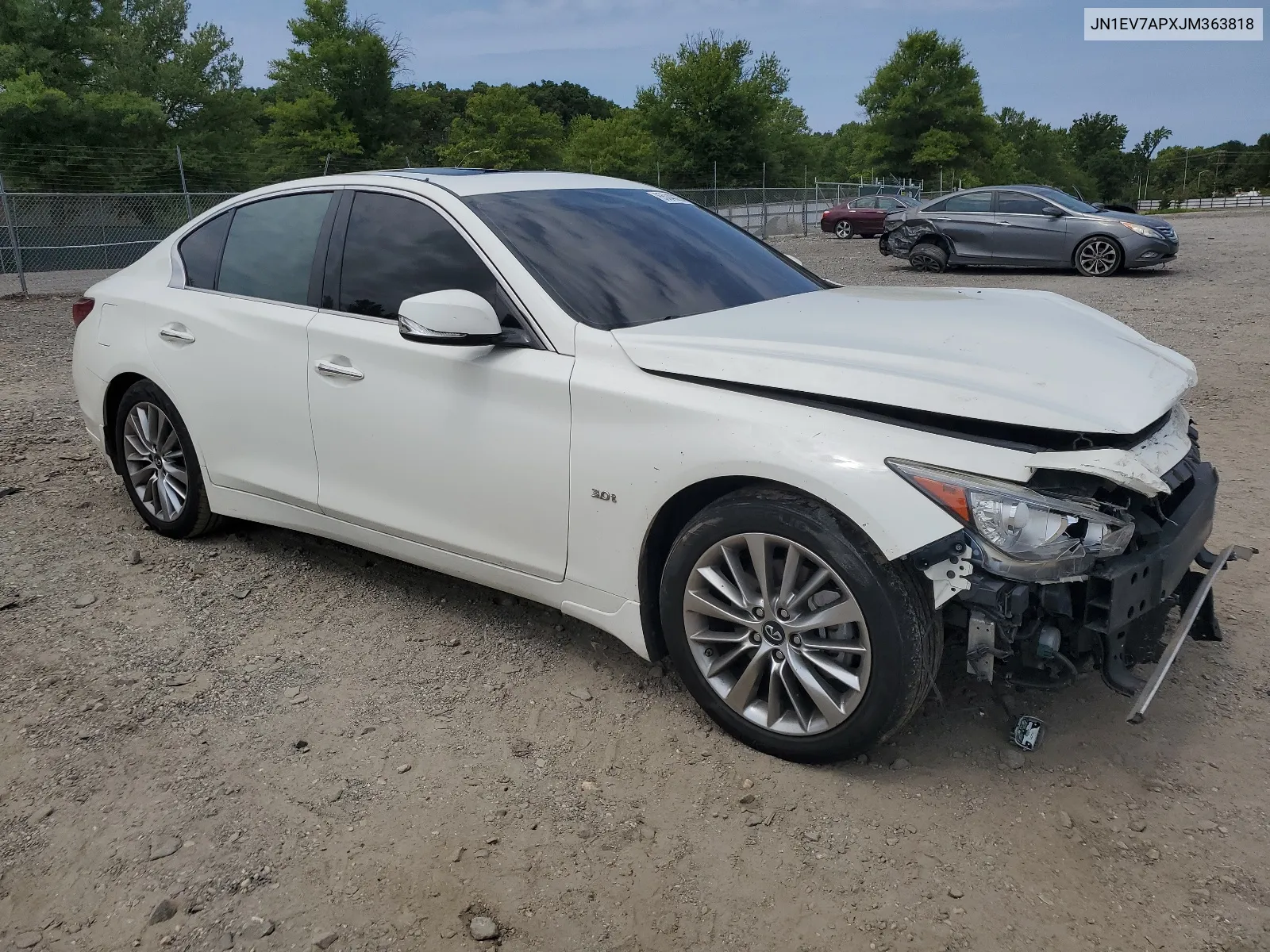 2018 Infiniti Q50 Luxe VIN: JN1EV7APXJM363818 Lot: 65040224