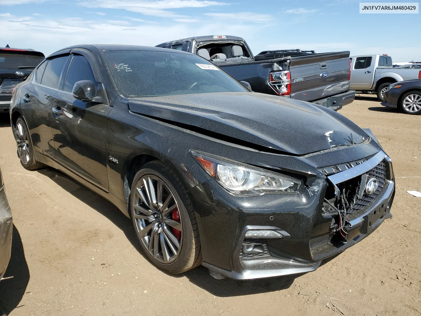 2018 Infiniti Q50 Red Sport 400 VIN: JN1FV7AR6JM480429 Lot: 66204854