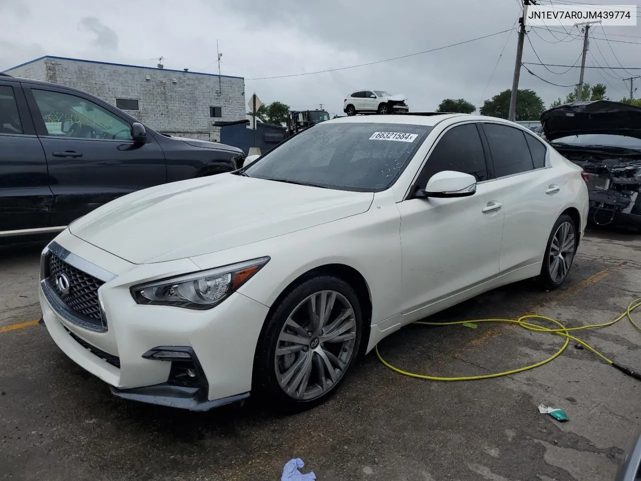 2018 Infiniti Q50 Luxe VIN: JN1EV7AR0JM439774 Lot: 66321584