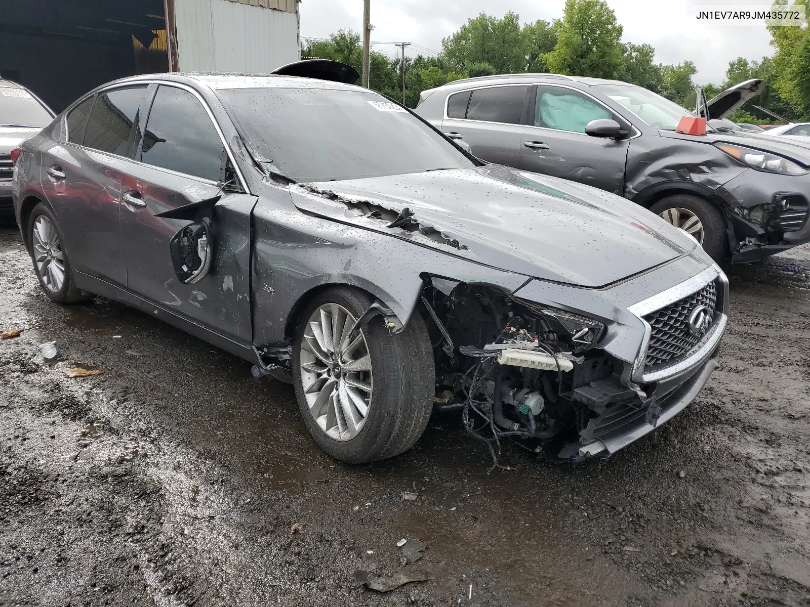 2018 Infiniti Q50 Luxe VIN: JN1EV7AR9JM435772 Lot: 66703224