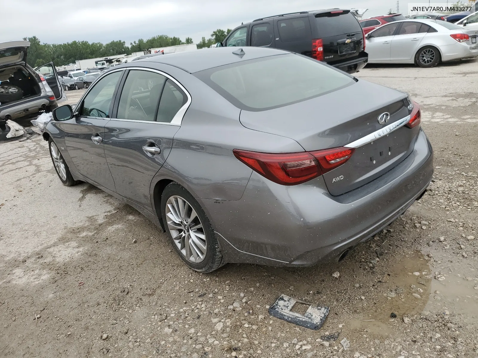 2018 Infiniti Q50 Luxe VIN: JN1EV7AR0JM433277 Lot: 66707044