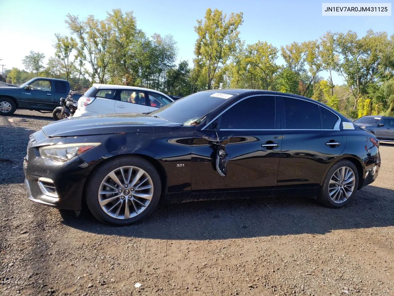 2018 Infiniti Q50 Luxe VIN: JN1EV7AR0JM431125 Lot: 66886004