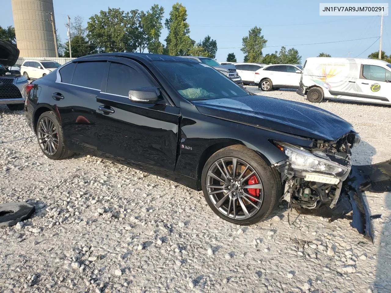 2018 Infiniti Q50 Red Sport 400 VIN: JN1FV7AR9JM700291 Lot: 67876624