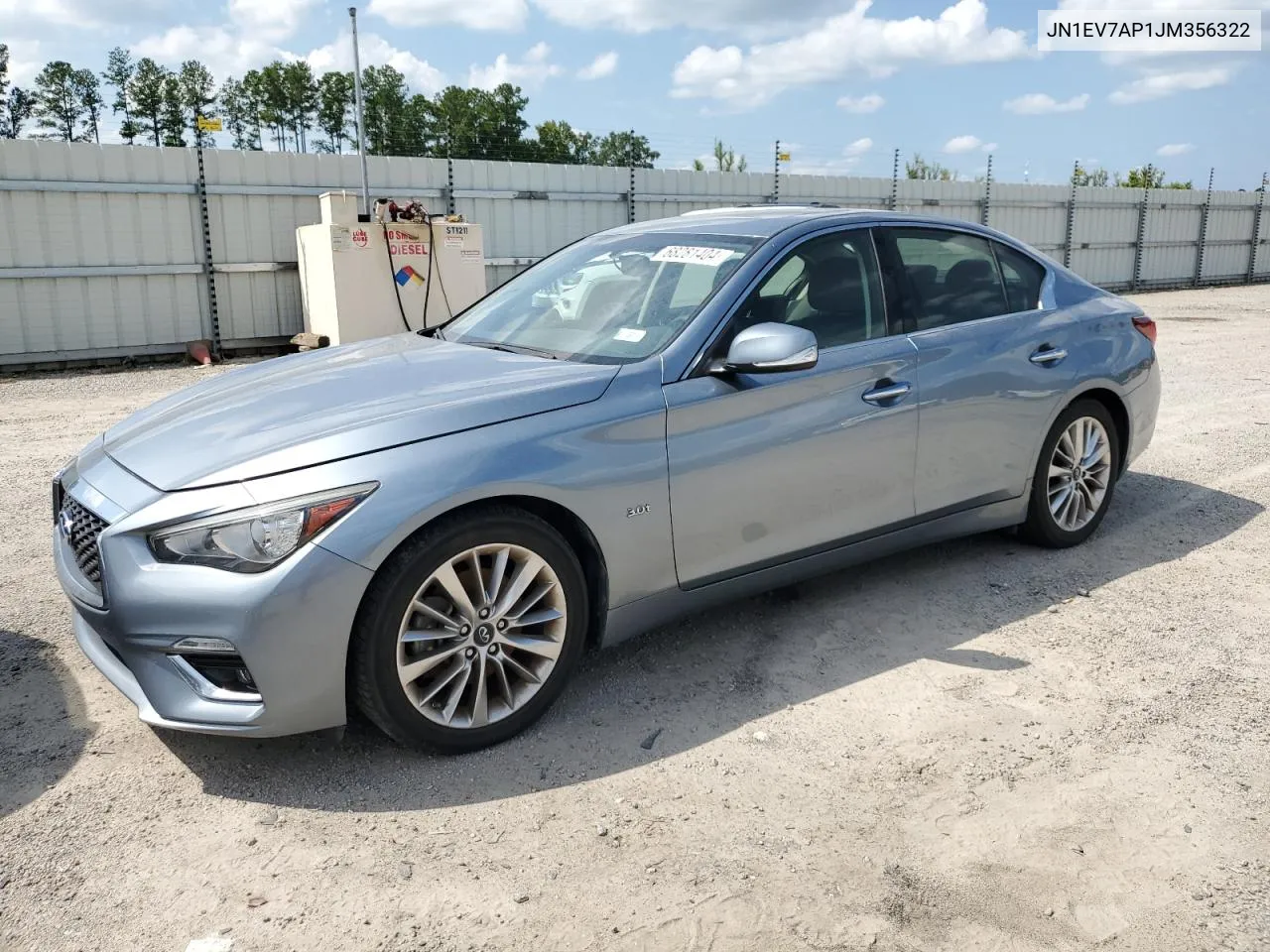 2018 Infiniti Q50 Luxe VIN: JN1EV7AP1JM356322 Lot: 68281404