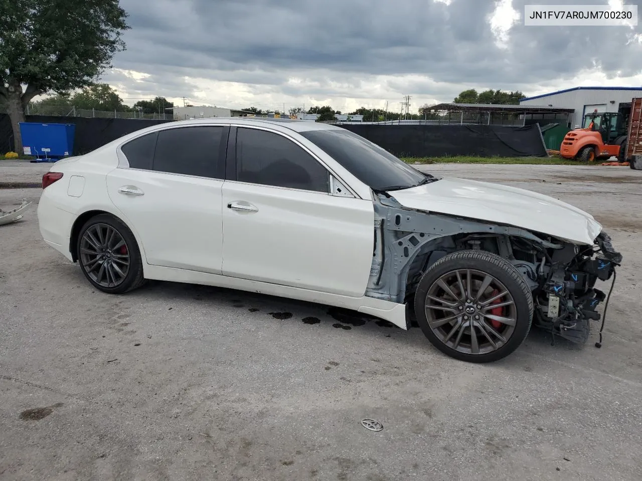 2018 Infiniti Q50 Red Sport 400 VIN: JN1FV7AR0JM700230 Lot: 68884254