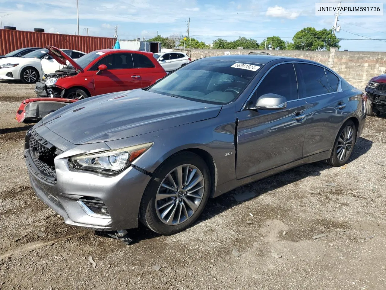 2018 Infiniti Q50 Luxe VIN: JN1EV7AP8JM591736 Lot: 68951824