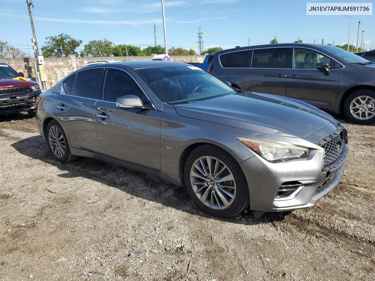 2018 Infiniti Q50 Luxe VIN: JN1EV7AP8JM591736 Lot: 68951824