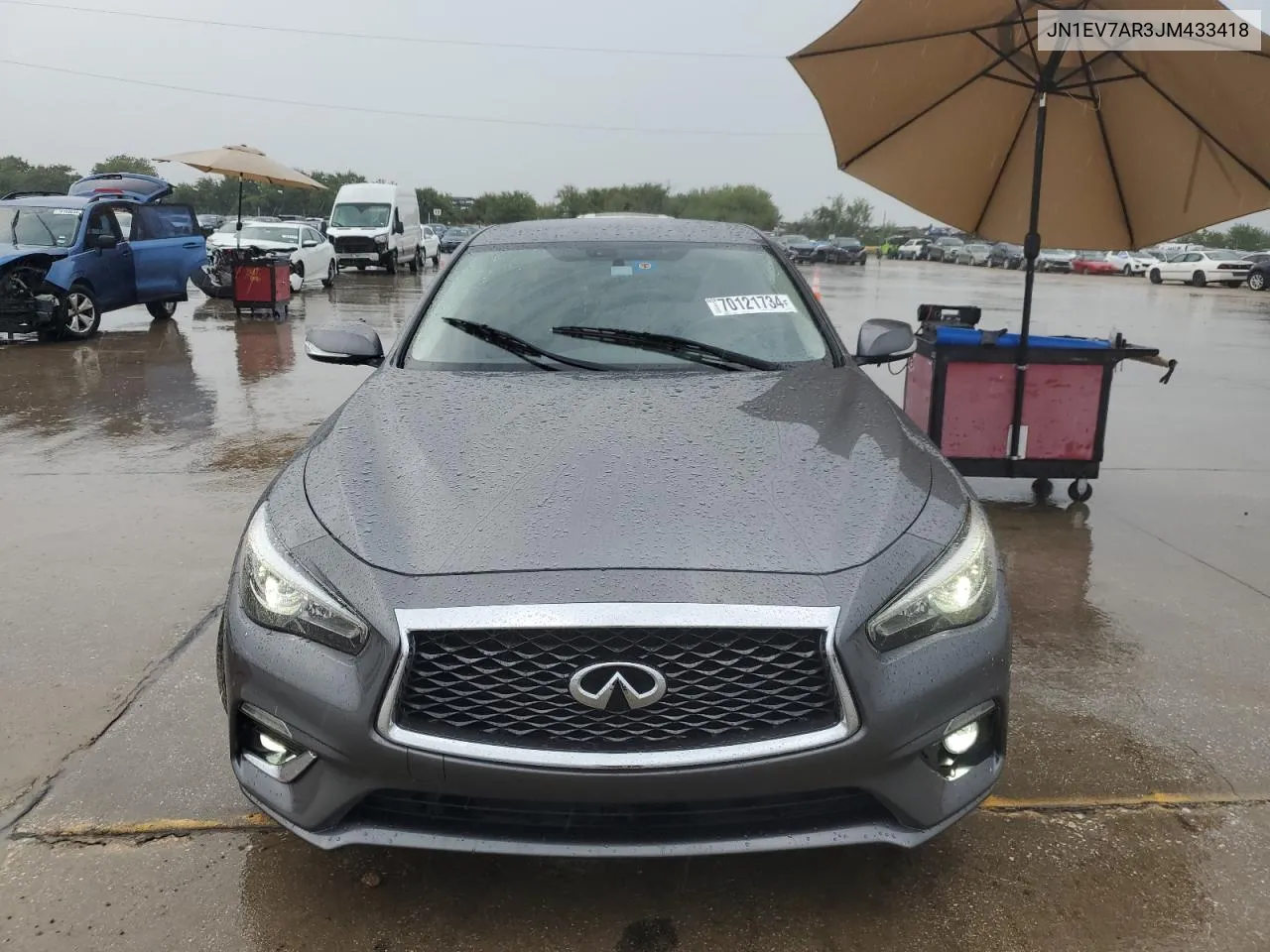 2018 Infiniti Q50 Luxe VIN: JN1EV7AR3JM433418 Lot: 70121734