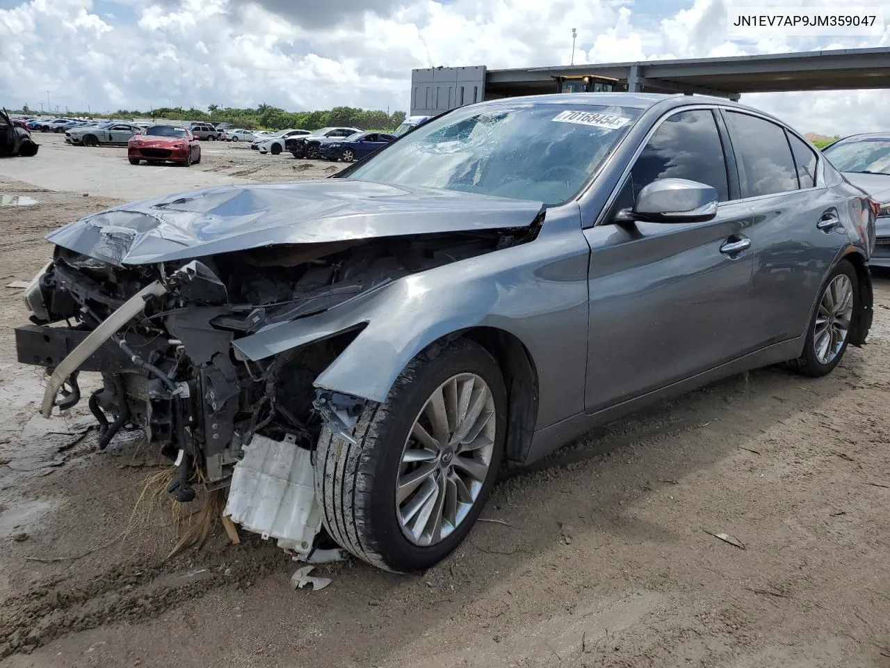 2018 Infiniti Q50 Luxe VIN: JN1EV7AP9JM359047 Lot: 70168454