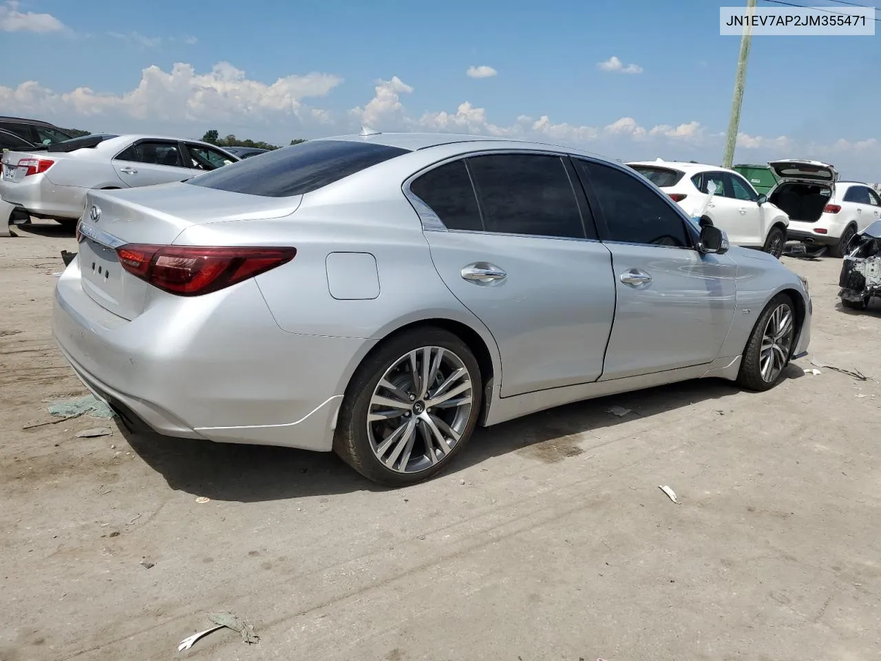 2018 Infiniti Q50 Luxe VIN: JN1EV7AP2JM355471 Lot: 70645464