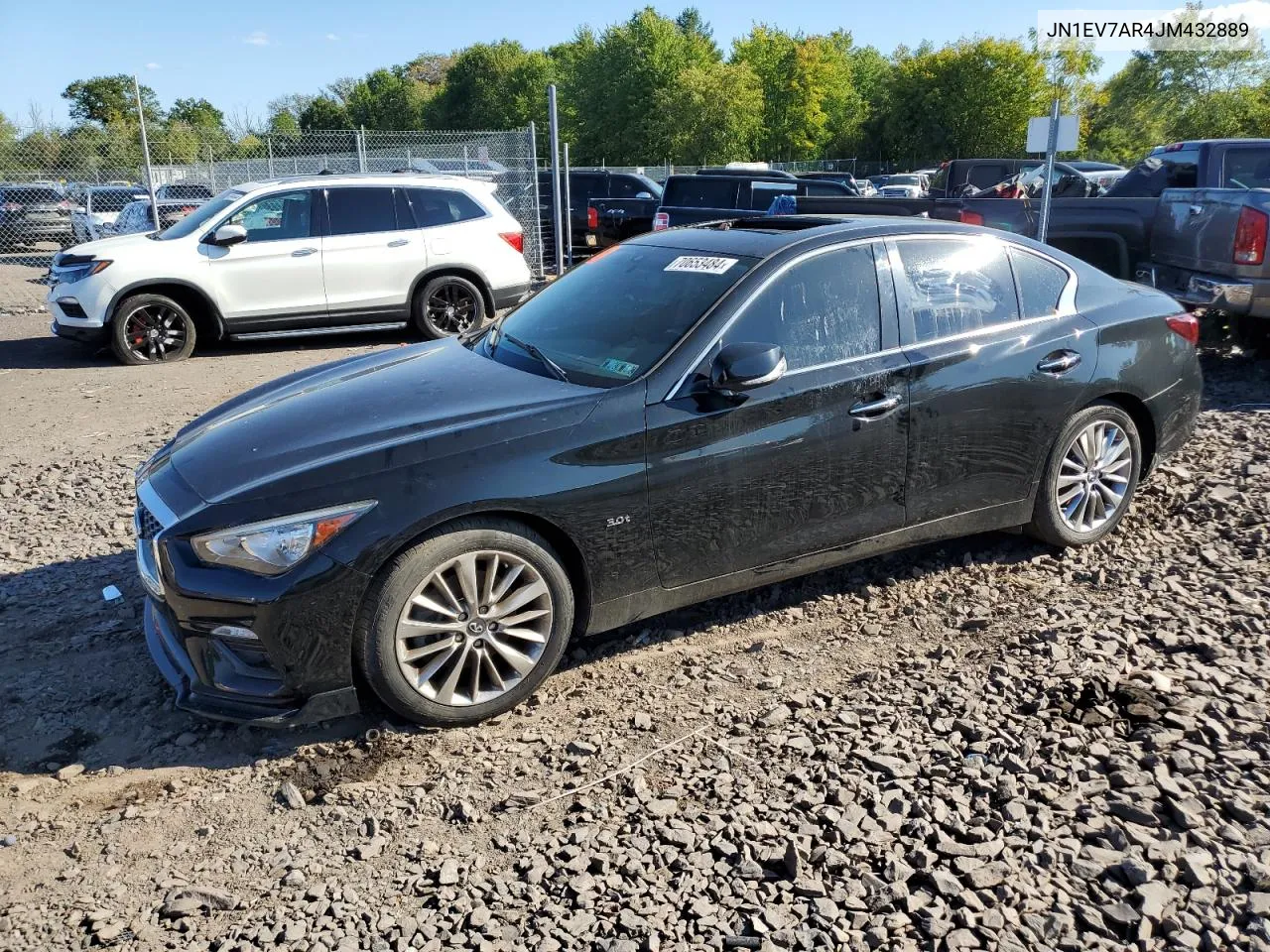 2018 Infiniti Q50 Luxe VIN: JN1EV7AR4JM432889 Lot: 70653484