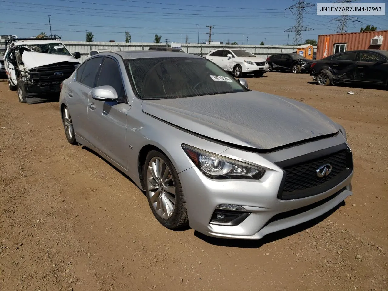 2018 Infiniti Q50 Luxe VIN: JN1EV7AR7JM442963 Lot: 70710454