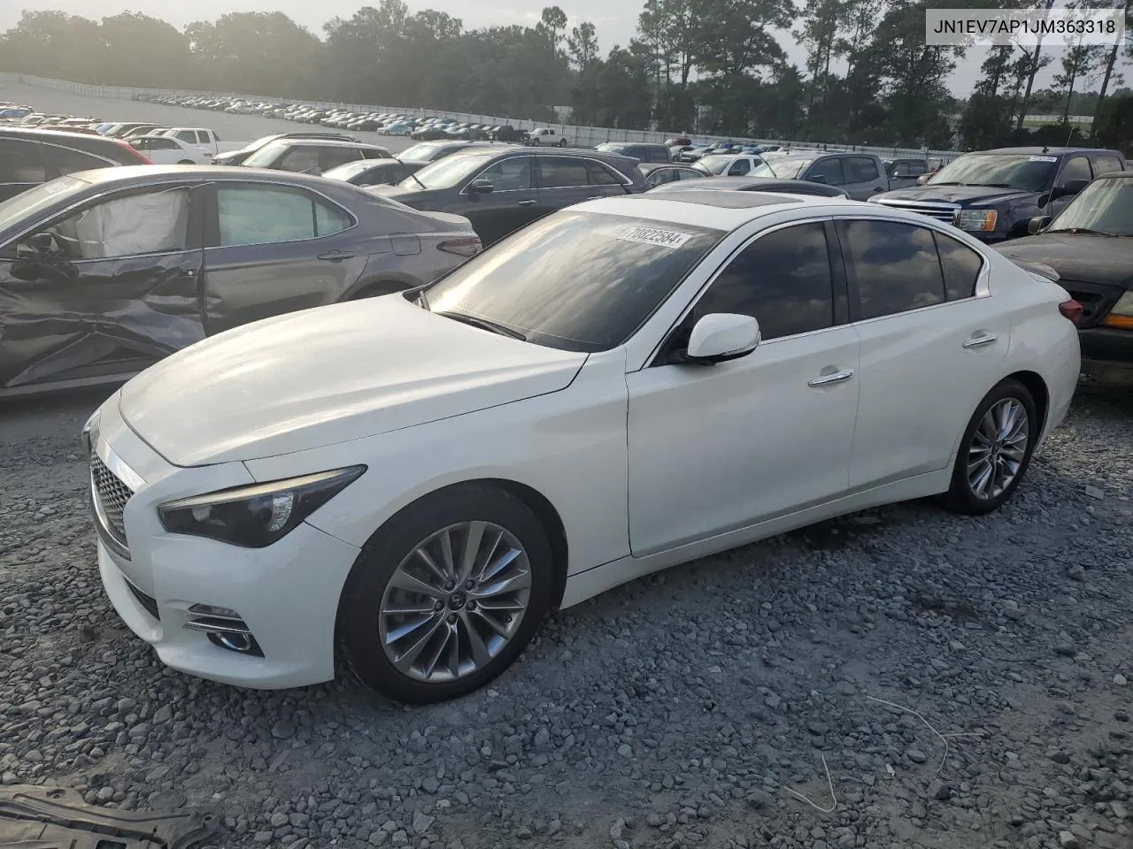 2018 Infiniti Q50 Luxe VIN: JN1EV7AP1JM363318 Lot: 70822584