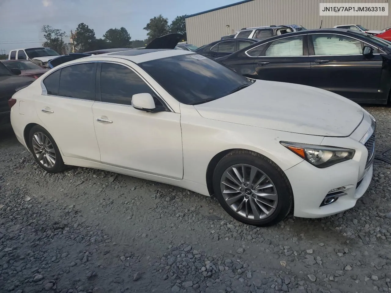 2018 Infiniti Q50 Luxe VIN: JN1EV7AP1JM363318 Lot: 70822584