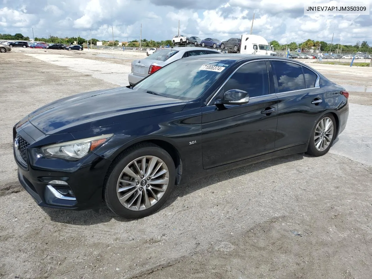 2018 Infiniti Q50 Luxe VIN: JN1EV7AP1JM350309 Lot: 71006374